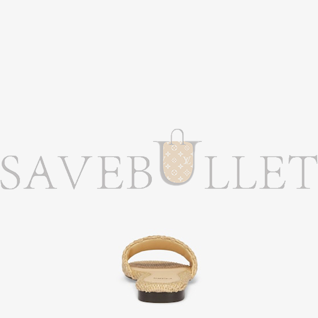 FENDI SIGNATURE NATURAL RAFFIA SLIDES 8R8092AORGF1P8S FENDI SIGNATURE NATURAL RAFFIA SLIDES 8R8092AORGF1P8S